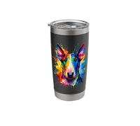 Splash Art Miniature Bull Terrier Mini Bull Stainless Steel Insulated Tumbler