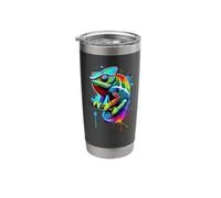 Splash Art Panther Chameleon Chameleons Chamaeleon Stainless Steel Insulated Tumbler