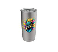 Splash Art Peacock Peafowl Peafowls Stainless Steel Insulated Tumbler