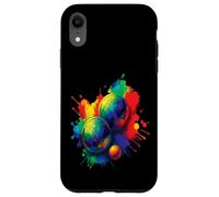 Splash Art Petanque - Set of Coloured Watercolour Balls Case for iPhone XR