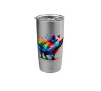 Splash Art Pig Farmer Pigs Farm Stainless Steel Insulated Tumbler