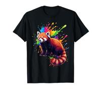 Splash Art Red Panda Bear Pandas T-Shirt