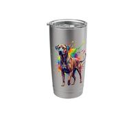Splash Art Rhodesian Ridgeback Dog Stainless Steel Insulated Tumbler