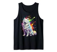 Splash Art Samoyed Dog Tank Top