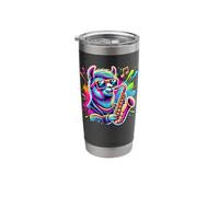 Splash Art Saxophonist Alpaca Saxophone Alpacas Stainless Steel Insulated Tumbler