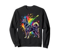 Splash Art Siberian Husky Sweatshirt