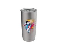 Splash Art Whooping Crane Birdwatching Cranes Stainless Steel Insulated Tumbler