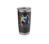 Splash Art Yorkshire Terrier Terriers Yorkie Stainless Steel Insulated Tumbler