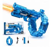 Splash Blaster, Splash Blaster Water Gun, Splashy Gun, Electric Space Ring Design with LED Lights, 400ml Automatic Squirt Action for Pool Beach Backyard Outdoor Summer Party Fun (Blue2pcs)(Blue)