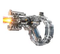 Splash Blaster Water Gun, LED Electric Water Blaster with Space Energy Ring, Large Capacity Fully Auto Water Gun, 23 FT Range, Outdoor Pool Party Birthday Gift (Blue)(Black)