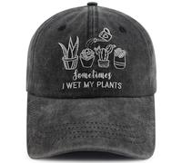 Splash Brothers Customized Sometimes I Wet My Plants Hat for Men Women, Funny Adjustable Cotton Embroidered Baseball Cap, Embroidered Black, One size