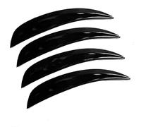 Splash Carbon Fiber Rubber Car Wheel Eyebrow Universal Protector Trim Fender Extension Arches Mud Flap Splash Guards Mud Flaps(Black 4pcs)