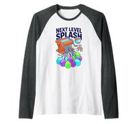 Splash Fun Summer Enthusiast Water Balloon Humor Raglan Baseball Tee