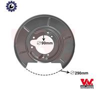 Brake disc cover Rear Axle Left Zinc-coated 0620373 VAN WEZEL for BMW 3 Z3 Coupe