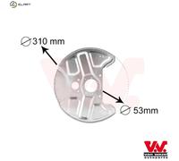 Splash Panel, brake disc for VOLVO VAN WEZEL 5994372