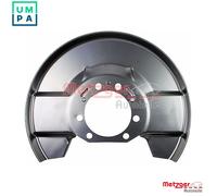 Brake disc cover Front Axle Left Cathodic Painting 6115170 METZGER for SAAB OPEL