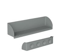 Splash Guard for Bath Tub Non-Slip Tray Toy Holder Organizer
