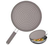 Splash Guard For Frying Pan, Frying Pan Splatter Guard, 11.81 Inch Silicone Grease Splatter Guard with Scald-proof Handle, Heat Resistant Oil Splash Guard for Cooking to Stop Hot Oil Splatter