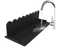 Splash guard for kitchen sinks, silicone, dishwasher safe, a water splash guard for the kitchen, for household, student dorm, hotel, restaurant, apartment, commercial