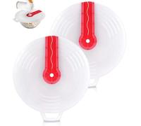 Splash guard for mixing bowl, silicone splash guard bowl lid, universal silicone lid, beating eggs and whipped cream, prevents annoying splashing of dough when mixing