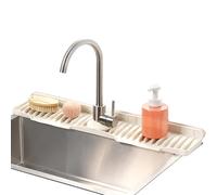 Splash Guard for the Sink, 70 cm, Quick Self-Draining Silicone Mat, Splash Guard for Sink, for Home, Bathroom, Restaurant, Worktop, Under Table, Motorhome, Around and Behind the Sink