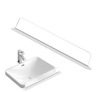 Splash Guard - PP 15.8x2.8x2.2 Inches | Countertop Suction Cup Sink Protector | Kitchen Sink Splash Guard Water Blocker Anti Splashs Barrier for Bathroom Kitchen Counter and Home Use
