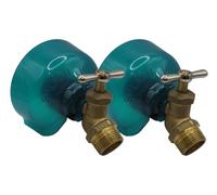 Splash Guppie, 2pk, Teal, The Original Hose Bibb Cover for Anti-Siphon Vacuum Breaker and Leaky Hoses