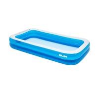 SPLASH! Inflatable Rectangular Family Pool - Large Outdoor Garden Paddling Pool with Durable Vinyl, Quick Inflation, Hose Adaptor & Safety Features - Ideal for Kids and Adults