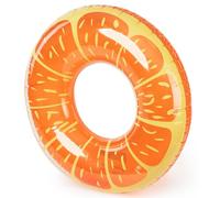 SPLASH! Inflatable Swimming Ring 90cm - Durable PVC Inflatable Ring Pool Float, Supports up to 80kg - Pool Inflatables for Adults and Kids - Certified Safe, Easy to Deflate Inflate - Orange