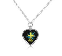 Splash Let Go Let God Ashes Necklace Dog Pet Urn Necklace Heart Cremation Jewelry with Fill Kit