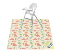 Splash Mat for Under High Chair 43.3", Anti Slip Baby Feeding Mat for Dropping Food, Waterproof Splat Mat for Art, Crafts,Playtime