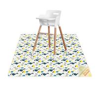 Splash Mat for Under High Chair/Arts/Crafts, 43.3” Waterproof Splat Mat, Easy Clean Spill Mat with Anti Slip Bottom Washable, Baby Mess Mat, Table Cloth