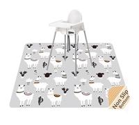 Splash Mat for Under High Chair, Waterproof Washable Highchair Splat Mat