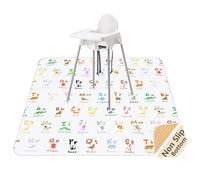 Splash Mat for Under High Chair, Waterproof Washable Highchair Splat Mat