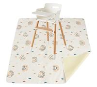 Splash Mat for Under Highchair 43in Large Messy Mat Non-Slip Waterproof Mat Baby Toddler Feeding Mat for Dropping Food Catcher Washable Floor Protector Mat for Art Craft Painting and Table Cloth
