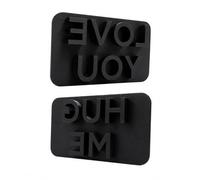 splash n color Conversation Heart Toast Stamp Press - Love You & Hug Me Bread Imprint Tool | Valentine's Day Breakfast Gift | Fun Kitchen Gadget for Kids & Couples | Freestanding Design