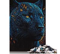 Splash Paint Black Panther Jigsaw Puzzles Puzzle for Adults Kids. 1000 Pieces Whimsical Challenge Toy Educational Game Home Decoration for Adults& Kids Age 14 Years Up 1000pcs (75x50cm)