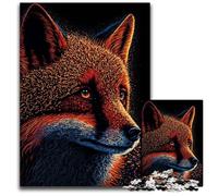 Splash Paint Fox 1000Pieces Puzzle Gifts Difficult Puzzles for Adults for Home Decor Ideal ChristmasNew Year Gift for Teenagers 1000 PCS(38x26cm)