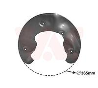 SPLASH PANEL, BRAKE DISC FOR AUDI A4 A5 VAN WEZEL 0327371 FITS FRONT AXLE LEFT