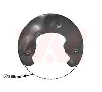 SPLASH PANEL, BRAKE DISC FOR AUDI VAN WEZEL 0327372 FITS FRONT AXLE RIGHT
