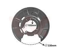 SPLASH PANEL, BRAKE DISC FOR BMW E81 E87 VAN WEZEL 0627373 FITS REAR AXLE LEFT