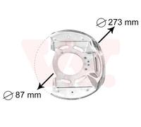 SPLASH PANEL, BRAKE DISC FOR OPEL VAN WEZEL 3763371