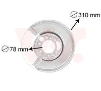 SPLASH PANEL, BRAKE DISC FOR VW LT 28-46 VAN WEZEL 3075373 FITS REAR AXLE LEFT