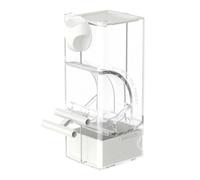 Splash Proof Lovebirds Feeder - Clear Automatic Dispenser, Transparent Parakeet Container, Consistent Food Supply Aviary Feeding Accessory | Pet Feeding Solution for Macaws Conures Livingrooms Studies