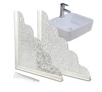 Splash Protection for Bathtub - Self-Adhesive - Splash Protection for the Bathroom - Corners Tub Laundry Kitchen Camper