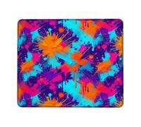 Splash Small Mouse Pad, Abstract Modern Color Drip Summer Blue Square Rubber Smooth Portable Mini Desk Mousepad Accessories for Office Home Computer Laptop Square 8x10 Inch
