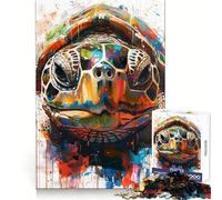Splash Watercolor Turtle Jigsaw 1000 Pieces for Teenagers Mind Exercise Toy Relaxing Fun Design Assembly Perfect Present 38x52cm