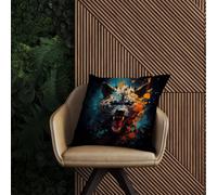 Splashart Angry Hyena Face Outdoor Cushion 60Cm X 60Cm