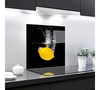 Splashback Backsplash Tempered Glass Heat Resistant Toughened Decorative - 60 x 65 cm - 4 mm Thick - Perfect Behind Gas, Ceramic and Induction Cookers - Easy to Clean