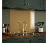 Splashback Brass Glass Stylish Indoor Self Adhesive Kitchen s 900x750mm in Gold Splashback Gold